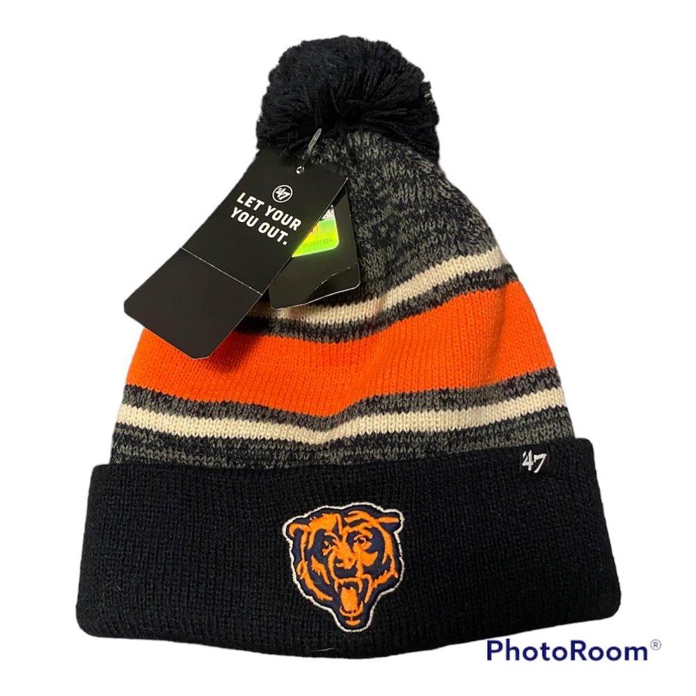 Chicago Bears Winter Hat One Size Blue Knit Beanie Cap Ski NFL